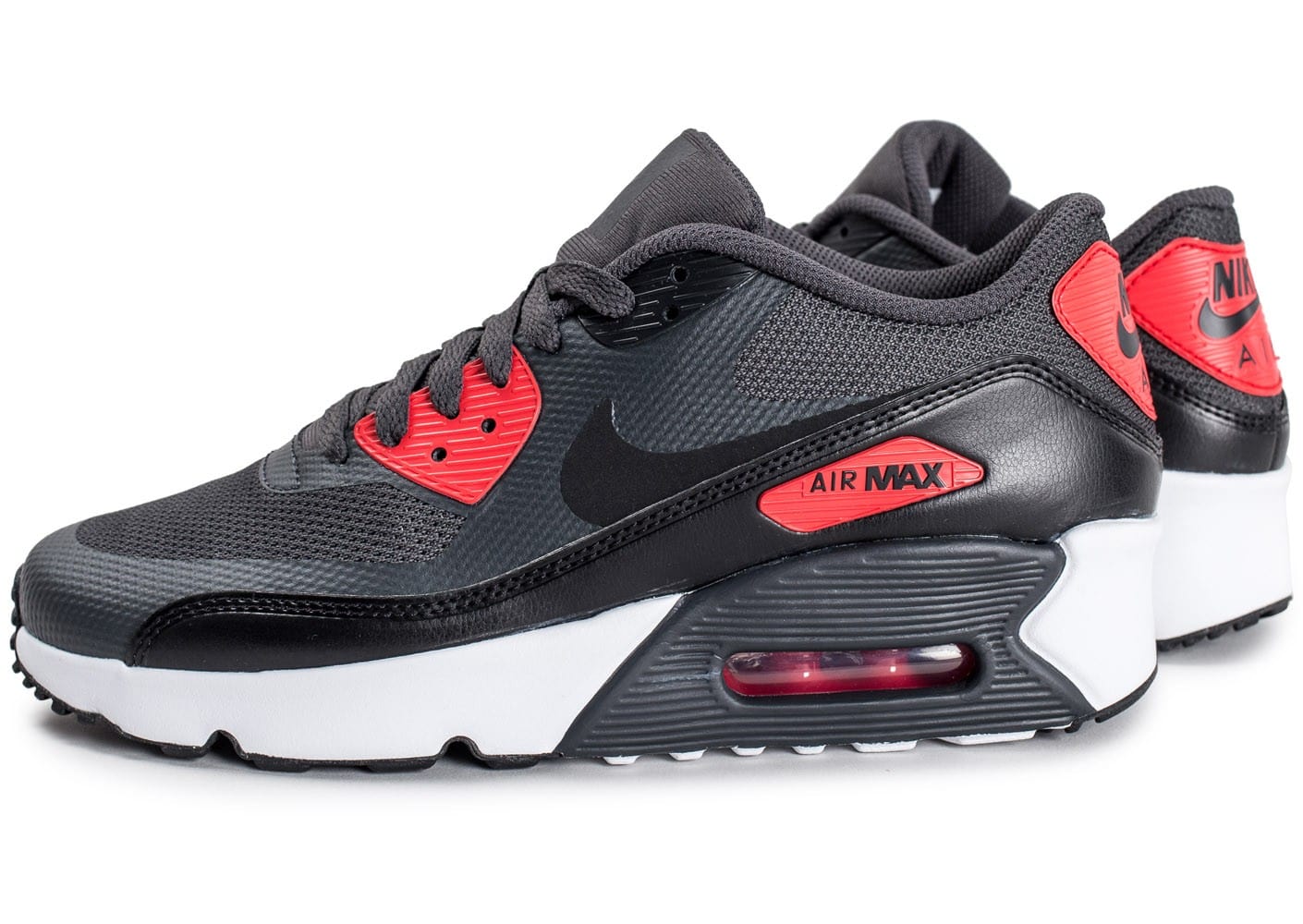 nike air max 90 le chaussures, Chaussures Nike Air Max 90 Ultra 2.0 Junior Anthracite et rouge
